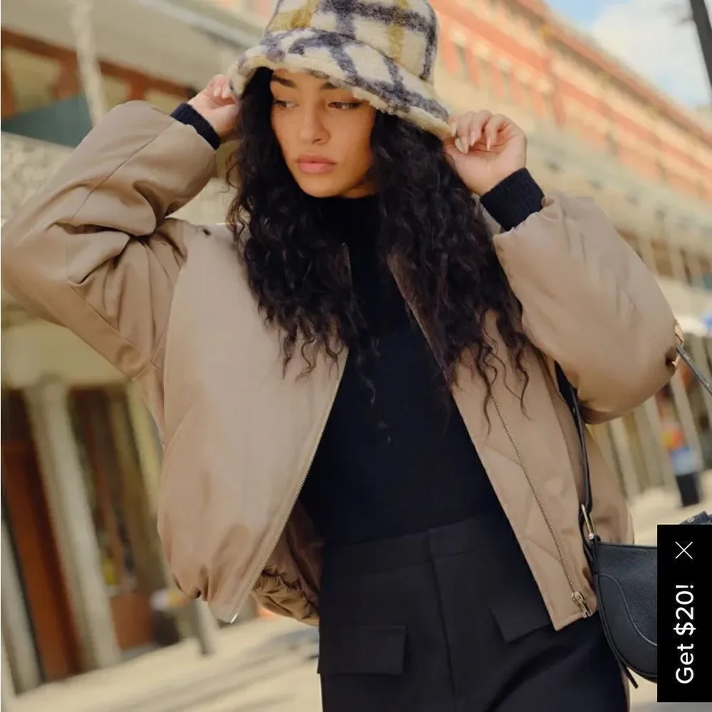 Raya Ivory Plaid Teddy Bucket Hat | Shiraleah | NWT
